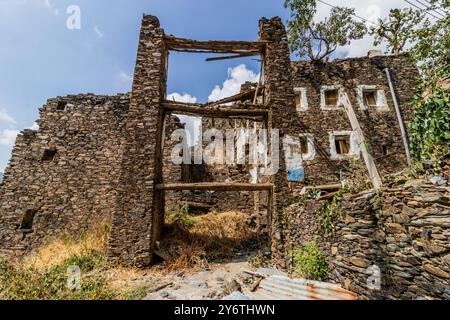 Ruinen des alten Dorfes Rijal Alma, Saudi-Arabien Stockfoto