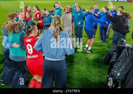 Enschede, Niederlande. September 2024. ENSCHEDE, Stadion de Grolsch Veste, 26.09.2024, Saison 2024/2025, UEFA Women Champions League Qualifikation. Während des Spiels Twente - Osijek (Frauen), Spieler Twente Credit: Pro Shots/Alamy Live News Stockfoto