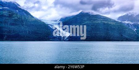 Vassar Glacier im College Fjord Alaska. Stockfoto