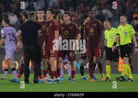 Roma, Italien. September 2024. Während des Fußballspiels der UEFA Europa League zwischen AS Roma und Athletic Bilbao im Olympiastadion in Rom, Italien - Donnerstag, 26. September 2024. Sport - Fußball (Foto: Fabrizio Corradetti/LaPresse) Credit: LaPresse/Alamy Live News Stockfoto