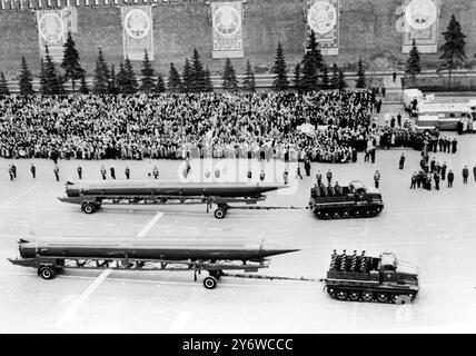 MAI-FEIERTAG IN MOSKAU 2. MAI 1961 Stockfoto