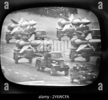 MAI-FEIERTAG IN MOSKAU 1. MAI 1961 Stockfoto