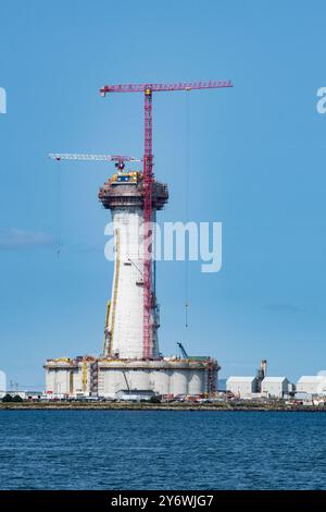 Kran und Turm am Hafen von Argentia in Placentia, Neufundland und Labrador, Kanada Stockfoto