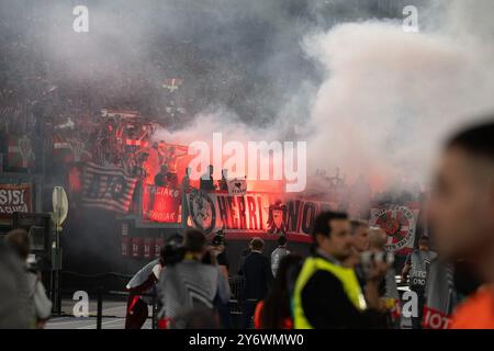 Stadio Olimpico, Rom, Italien. September 2024. UEFA Europa League Football; Roma versus Athletic Club; Bilbao's Supporters Credit: Action Plus Sports/Alamy Live News Stockfoto