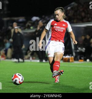 Borehamwood, Großbritannien. September 2024. Borehamwood, England, 26. September 2024: Katie McCabe (11 Arsenal) während der Qualifikation zur UEFA Womens Champions League Runde 2: Zweites Leg-Spiel zwischen Arsenal und BK Hacken im Mangata Pay UK Stadium, Meadow Park in Borehamwood, England. (Jay Patel/SPP) Credit: SPP Sport Press Photo. /Alamy Live News Stockfoto