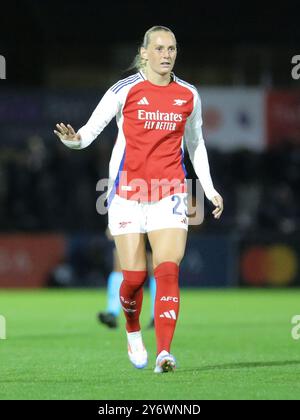 Borehamwood, Großbritannien. September 2024. Borehamwood, England, 26. September 2024: Stina Blackstenius (25 Arsenal) im zweiten Qualifikationsspiel der UEFA Womens Champions League: Zweites Leg-Spiel zwischen Arsenal und BK Hacken im Mangata Pay UK Stadium, Meadow Park in Borehamwood, England. (Jay Patel/SPP) Credit: SPP Sport Press Photo. /Alamy Live News Stockfoto