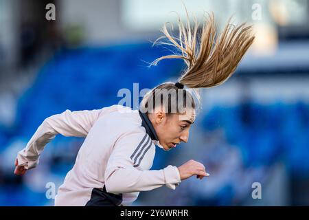 Madrid, Madrid, Spanien. September 2024. Olga Carmona von Real Madrid wurde am 26. September 2024 im spanischen Madrid im Estadio Alfredo Di Stefano während des 2. Runde 2. Leg-Spiels zwischen Real Madrid und Sporting CP gezeigt. (Kreditbild: © Alberto Gardin/ZUMA Press Wire) NUR REDAKTIONELLE VERWENDUNG! Nicht für kommerzielle ZWECKE! Stockfoto
