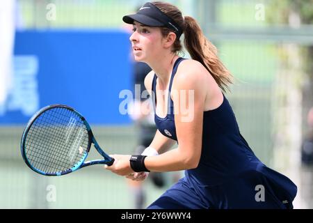 Anna Pushkareva, 25. SEPTEMBER 2024 - Tennis : Mädchen Singles 2. Runde Spiel im Utsubo Tennis Center während der Osaka Mayor's Cup Super Junior Tennis Weltmeisterschaft 2024 in Osaka, Japan Credit: SportsPressJP/AFLO/Alamy Live News Stockfoto