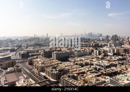 Luftaufnahme von Dubai, Vereinigte Arabische Emirate Stockfoto