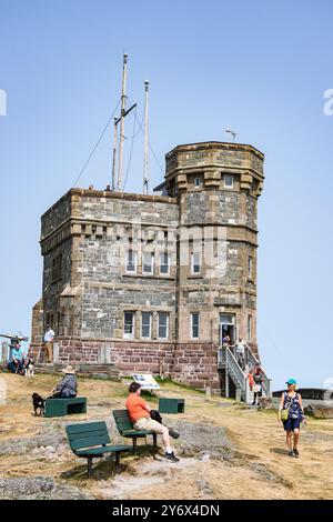 Cabot Tower an der Signal Hill National Historic Site in St. John's, Neufundland & Labrador, Kanada Stockfoto