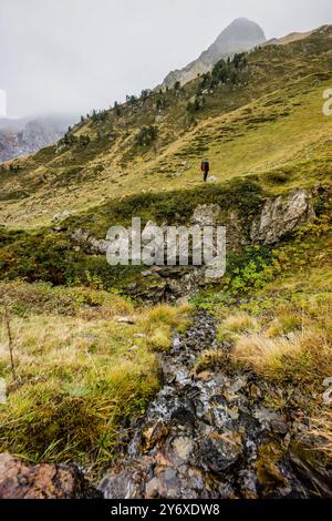 Uelhs de Pomero, Artiga de Lin, Aran-Tal, Pyrenäen-Gebirge, lleida, Katalonien, Spanien, europa. Stockfoto