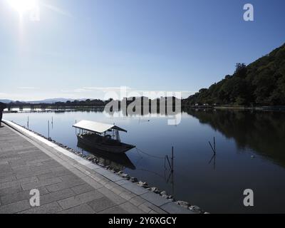 Arashiyama-Brücke in Osaka Stockfoto