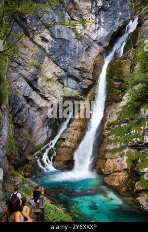 Savica Watterfall in der Nähe des Bohinj-Sees Stockfoto