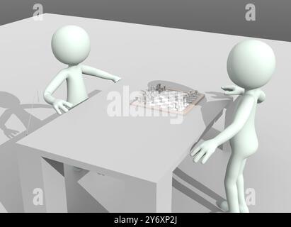 Wo man Schach planen Stockfoto