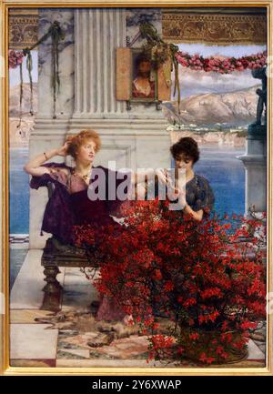 Love's Jewelled Fetter (der Verlobungsring), 1894, Öl auf Platte, Lawrence Alma-Tadema (1836-1912), Petit Palais, Museum für schöne Kunst der Stadt Paris, Musée Stockfoto