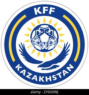 Logo des kasachischen Fußballverbands und der Nationalmannschaft Stockfoto