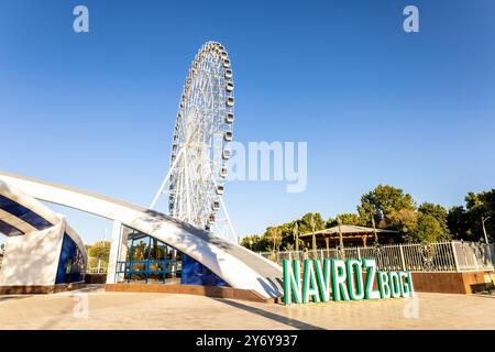 Usbekistan, Taschkent - 13. August 2023: Zentraler Park von Taschkent 'NAVRUZ PARK'-(NAVROZ BOGI), 'ANHOR PARK'. Stockfoto