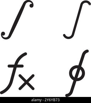 Mathematics Integral icon oder Symboldesign Stock Vektor