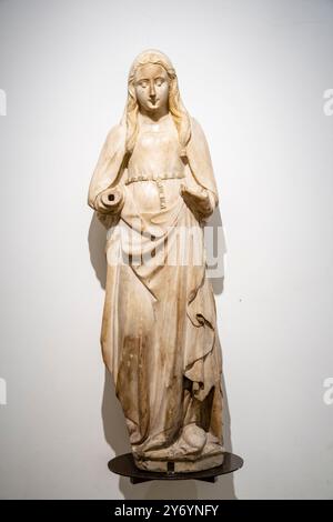 Skulptur von Santa Coloma, 14. Jahrhundert, Kirche Santa Coloma de Siurana, alt Empordá, Girona Kunstmuseum, Girona, Katalonien, Spanien Stockfoto