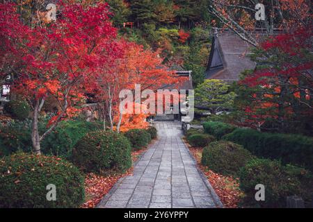 Details zu den Eingängen und Dächern der Stadt Koyasan Street Stockfoto