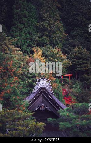 Details zu den Eingängen und Dächern der Stadt Koyasan Street Stockfoto