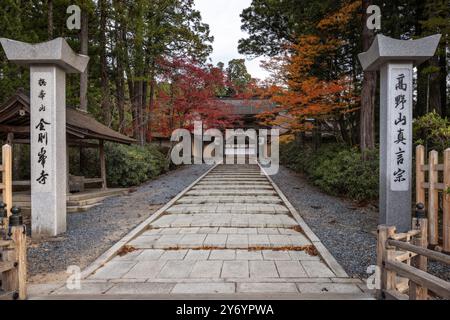 Details zu den Straßen von Koyasan im Herbst Stockfoto