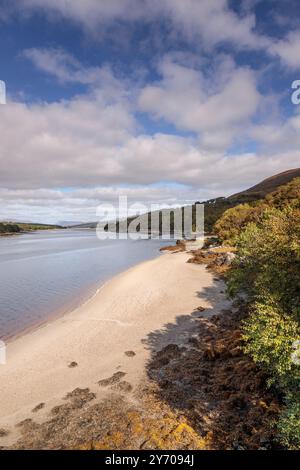 Blick auf den Fluss Gweebarra, County Donegal, Irland Stockfoto