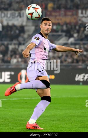 Gorka Guruzeta vom Athletic Club Bilbao in Aktion während des Europa League-Fußballspiels zwischen AS Roma und Athletic Club Bilbao im Olimpico-Stadion in Rom (Italien), 26. September 2024. Stockfoto