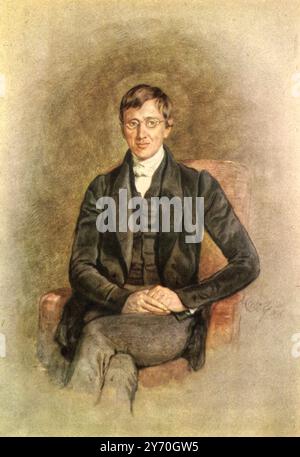 John Henry Newman, 1845. Von William Charles Ross (1794–1860). John Henry Newman (1801–1890), auch bekannt als Kardinal Newman und der selige John Henry Newman. Newman wollte die Church of England zu vielen katholischen Glaubensrichtungen zurückbringen und verließ 1845 die Church of England und wurde in die römisch-katholische Kirche aufgenommen. Stockfoto