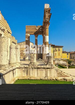 Capitolium-Tempel in Brescia - römischer Tempel in Italien Stockfoto