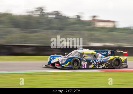 Mugello, Italien. September 2024. Jacques WOLFF (FRA), Jean-Ludovic FOUBERT (FRA), Antoine DOQUIN (FRA) von einem Team-RENNGEIST VON LEMAN auf einer Ligier JS P320 - Nissan in Aktion während eines freien Trainings 1 von ELMEN in Imola während ELMS - 4 Stunden Mugello, Langstreckenrennen in Mugello, Italien, 27. September 2024Credit: Unabhängige Fotoagentur/Alamy Live News Stockfoto