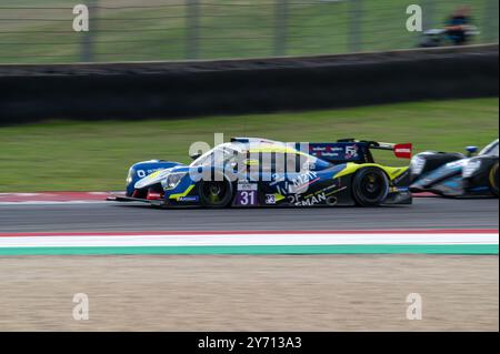 Mugello, Italien. September 2024. Jacques WOLFF (FRA), Jean-Ludovic FOUBERT (FRA), Antoine DOQUIN (FRA) von einem Team-RENNGEIST VON LEMAN auf einer Ligier JS P320 - Nissan in Aktion während eines freien Trainings 1 von ELMEN in Imola während ELMS - 4 Stunden Mugello, Langstreckenrennen in Mugello, Italien, 27. September 2024Credit: Unabhängige Fotoagentur/Alamy Live News Stockfoto