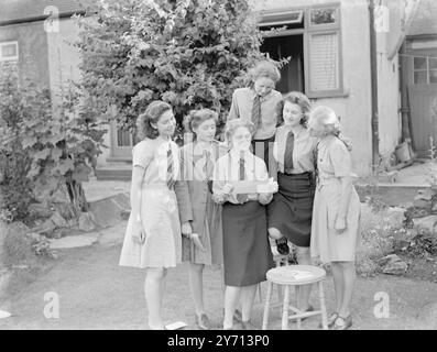 Schulmädchen 1940 Stockfoto