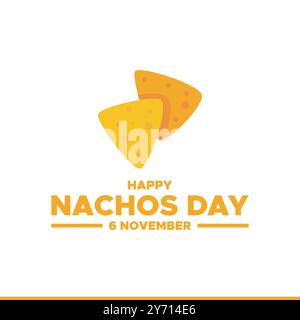 Happy Nachos Day, 6. November Nachos Day, Vorlage für soziale Medien, Post, Banner Design, Nachos Day Konzept Design. Stock Vektor