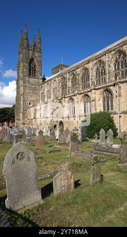 Priory Church of St Mary, Bridlington, bekannt als Bridlington Priory Church in Bridlington, East Riding of Yorkshire, England. Stockfoto