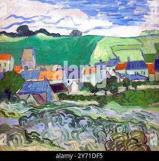 Blick auf Auvers-sur-Oise, Blick auf Auvers, Vincent van Gogh, 1890, Stockfoto