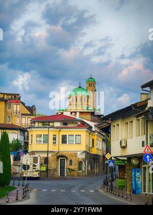 Antenne Panoramablick von Veliko Tarnovo in Bulgarien - Bild Stockfoto