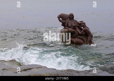 Mutter des Meeres, Sassa Arnaa, Skulptur aus der Inuit-Mythologie in Grönland Stockfoto