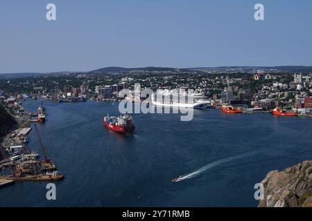 Schiffe in St. Johns Harbor Neufundland Kanada Stockfoto