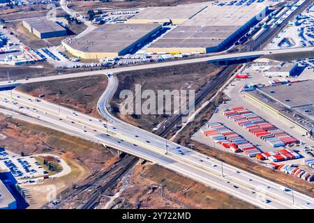 Stadtbild aus der Vogelperspektive, Toronto, Kanada Stockfoto