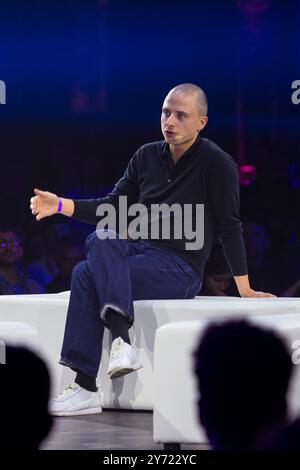 Turin, Italien. September 2024. Christian Hecker CEO der Trade Republic ist auf der italienischen Tech Week 2024 Credit: Marco Destefanis/Alamy Live News Stockfoto