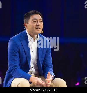 Turin, Italien. September 2024. Alfred Lin, Partner bei Sequoia Capital, ist Gast der italienischen Tech Week 2024 Credit: Marco Destefanis/Alamy Live News Stockfoto