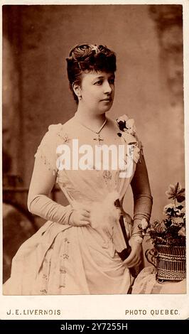 Vintage-Porträt der kanadischen Opernsängerin Dame Emma Albani, geb. Marie-Emma-Cécile Lajeunesse. Ca. 1880er Jahre Stockfoto