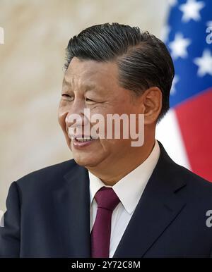 Xi Jinping. Porträt des chinesischen Präsidenten Xi Jinping (* 1953) im Jahr 2022 Stockfoto