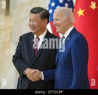 Der chinesische Presdent Xi Jinping und der US-Präsident Joe Biden.in. November 2022 Stockfoto