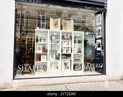 Shapero Rare Books Shop und Galerie, Mayfair, London, England. Stockfoto