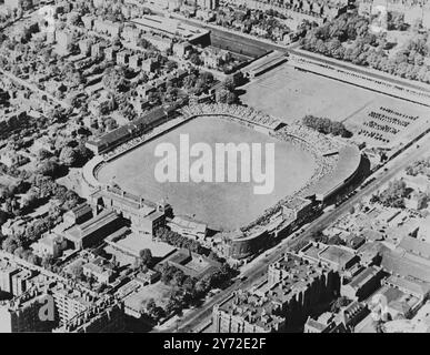 Luftaufnahme. Lord's Cricket Ground, London, England. Undatiert. Stockfoto