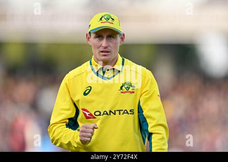 London, Großbritannien. September 2024. Marnus LABUSCHAGNE von Australien während der dritten Metro Bank One Day International England/Australia at Lords, London, Vereinigtes Königreich, 27. September 2024 (Foto: Mark Dunn/News Images) in London, Vereinigtes Königreich am 27. September 2024. (Foto: Mark Dunn/News Images/SIPA USA) Credit: SIPA USA/Alamy Live News Stockfoto