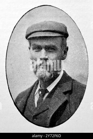 Archivfoto: Apted, der Grundmann im Oval (Samuel Apted oder Sam). Dieses Foto stammt aus einer Serie von Fotoabzügen von Cricketspielern aus der viktorianischen Zeit. Sie wurden 1897 veröffentlicht. Viele werden zum Zweck der Unterweisung gestellt. Stockfoto