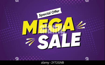 Flash Sale Design – Sonderangebot Design – Mega Sale Design Stock Vektor